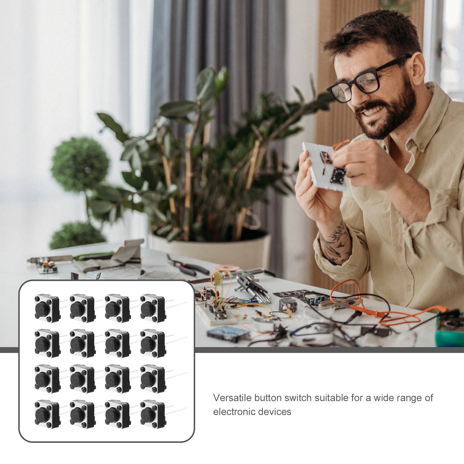 

100Pcs Momentary Tactile Push Button Switch Micro Replacement for Pcb Breadboard Tactile Button Momentary for Pcb