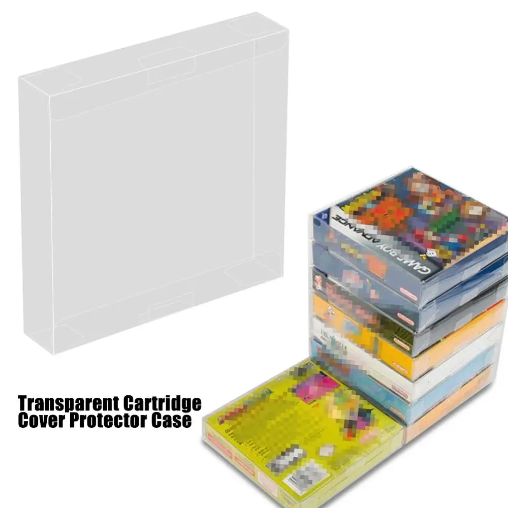 10Pcs Transparent Cartridge Protective Case Cover Protector Case for Game Boy Boxed Game