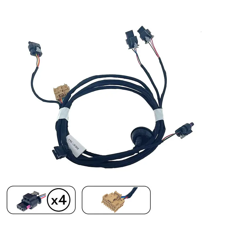 PDC Parking Sensor Wiring Harness  Rear Parking Sensor Wiring 8W0971104A 8W0 971 104 A  For A4 B9 2016- For 4 Sensor