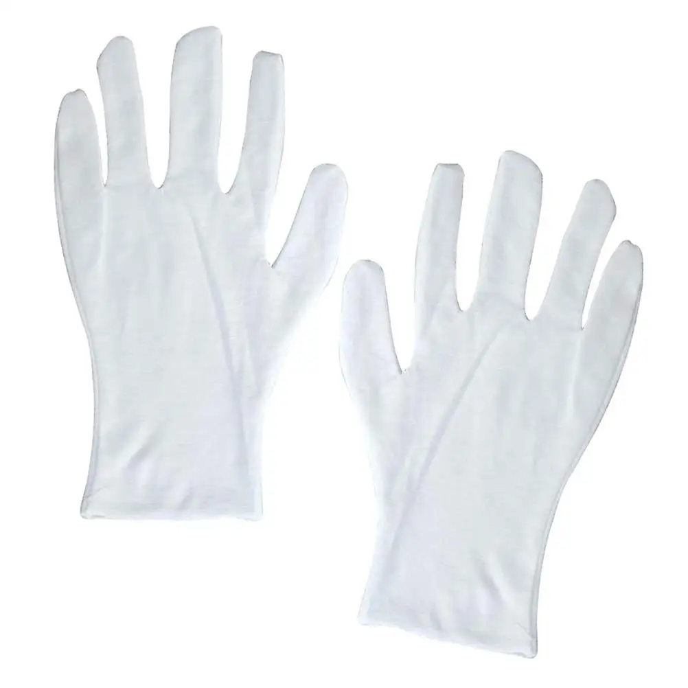 6pcs White Work Cotton White Work Factory Gloves For Factory Industrial Use Protective Cotton Gloves