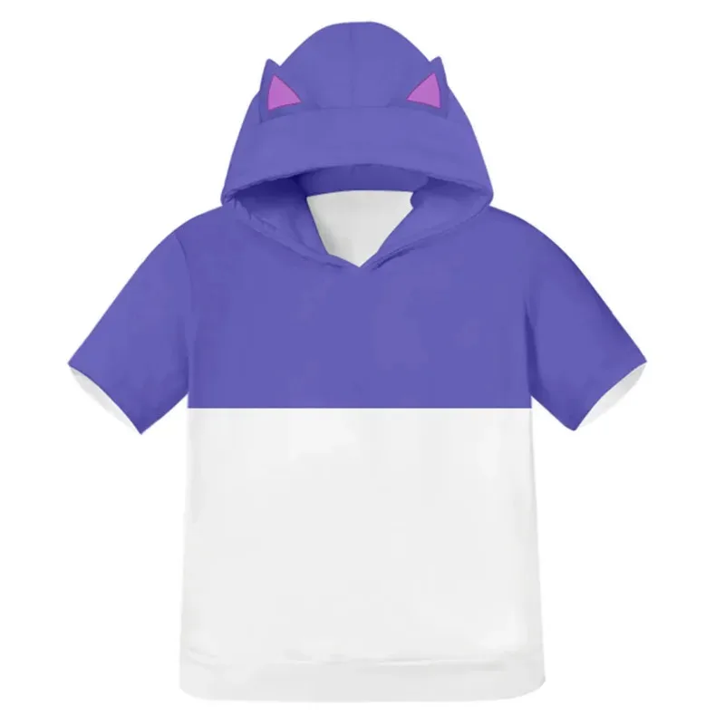 

CyThe Owl cos House Luz O0K3Z63N Noceda Cosplay Hooded T shirt Adult Children 3D Printed Short Sleeve Roleplay Hoodie Tee Tops