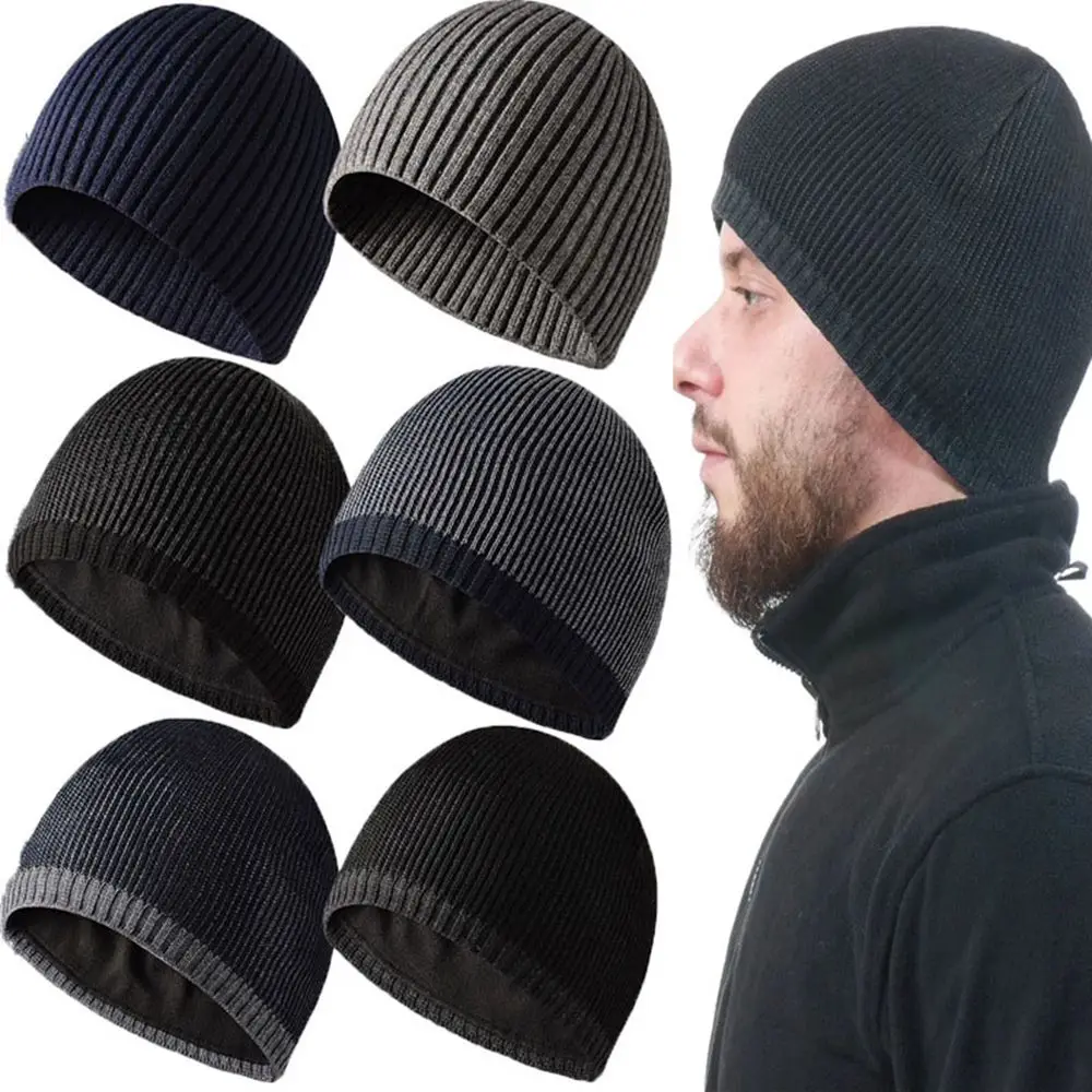 New Woman/Men Solid Cute Female Beanie Caps Winter Autumn Hats Warmer Bonnet Knitted Beanies