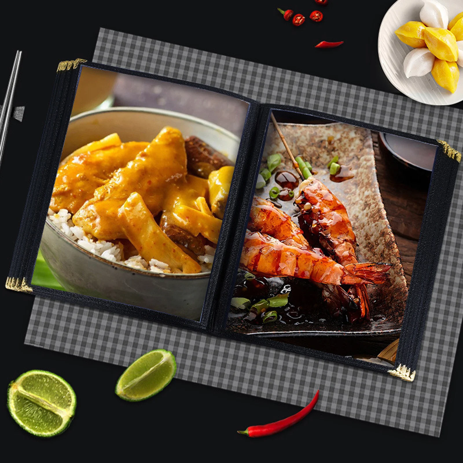 Menu Protector Cover Pvc Waterproof Oil-Resistant Clear A4 Holder For Restaurant Coffee Bar Recipe List Sleeve