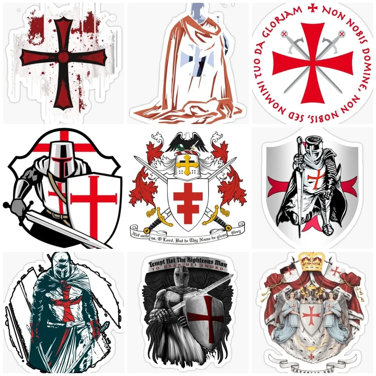 

Crusader Sign Templar Knight Shield Creative Sticker Vinyl Car Bumper Laptop Wall Truck Moto Bicycle Window Glass Off-road Decal
