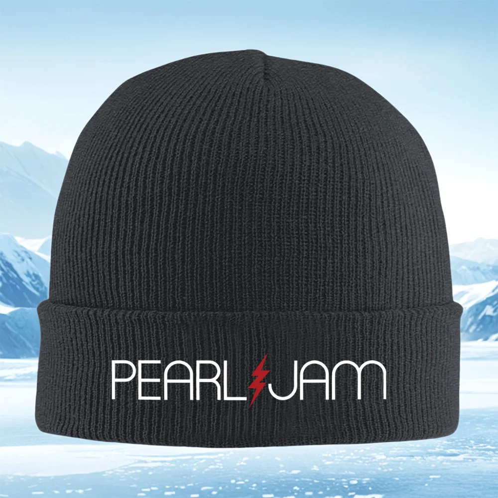 الأبيض النص الفرقة شعار البرق الترباس الرجال النساء للجنسين محبوك قبعة قبعة صوفية قبعة الشتاء الحرارية الدافئة عيد الميلاد في الهواء الطلق Cycli