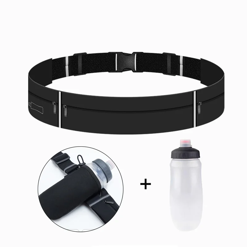 

Running Belt Waist Bag with Water Bottle 550ml Women Sports Fanny Pack Men Phone Pouch Jogging Gym Bags Hydration Run