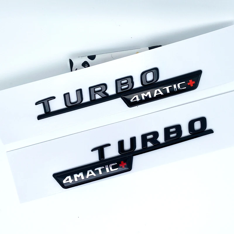 تنطبق على الحروف GT50 GT53 GT63 GT63S V8 Biturbo 4matic + شعار ABS لسيارة Mercedes Benz C190 X290 ملصق صندوق السيارة الجانبي