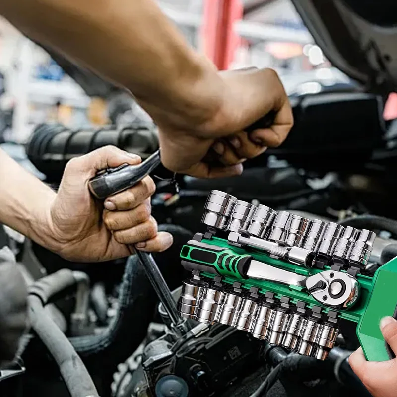 Diy Werkzeug Schraubenschlüssel Box Mechaniker 1/2 "Auto Buchse 1/4" 3/8 "Werkzeuge Reparatur Ratsche Set Hand Garage werkstatt Automotive