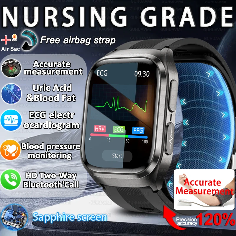 

2025 New For HUAWEI Smart Watch ECG Air Pump Blood Pressure ECG+PPG HD Bluetooth Call NFC SmartWatch For Men Women Health Sport