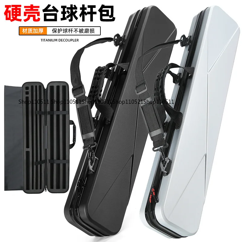 

Billiards Pool Cue Case 1/2 Club Bag PVC Hard Case Portable Protective Pouch