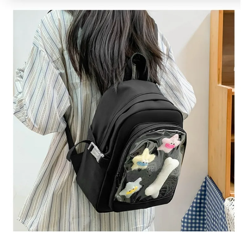 

New Simple Japanese Harajuku Preppy Style Schoolbag Y2k Badge Bag Lightweight Niche Backpack Cute Girl's Ulzzang Ita Bag
