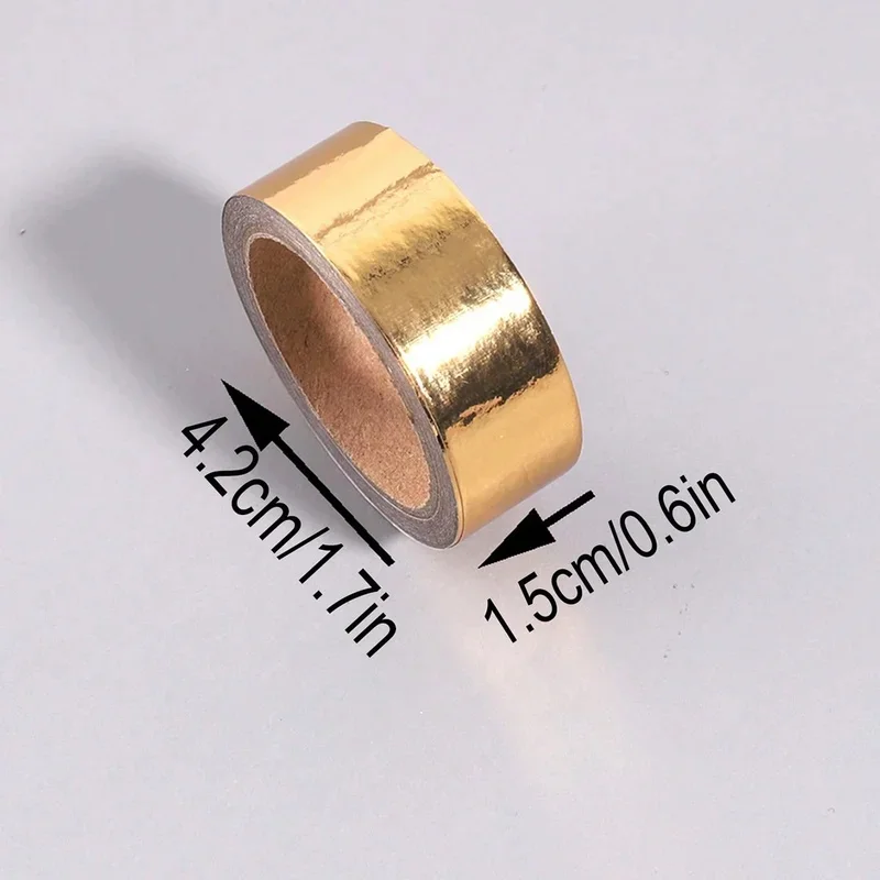 15mm*5m Washi Tape Diary Decoration DIY Masking Adhesiva Scotch for Scrapbooking Supplies Party Gift Gold/Silver/Rose Gold