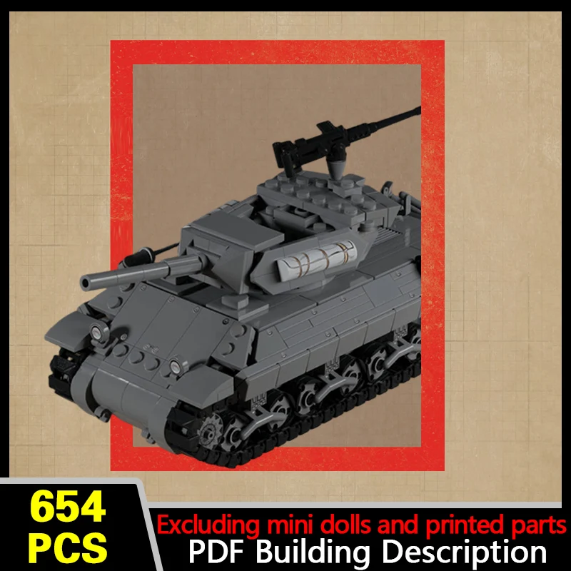 M10 Self-Propelled Anti-Tank Gun Model MOC Building Bricks War Equipment Modular Technology Gifts Holiday Assemble Children Toys