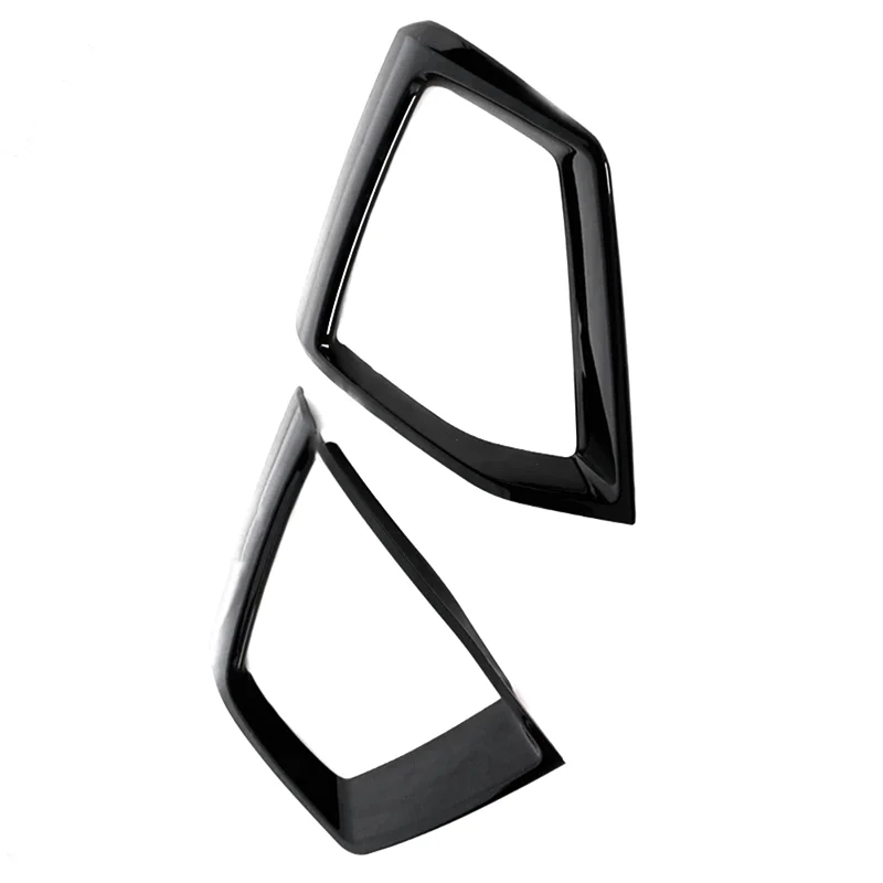 2 قطعة لمعان أسود سيارة الجبهة الوفير الضباب ضوء مصباح أسود إطار غطاء الكسوة غطاء غطاء هود ل A5 S5 2020 2021 2022 اكسسوارات-X #2