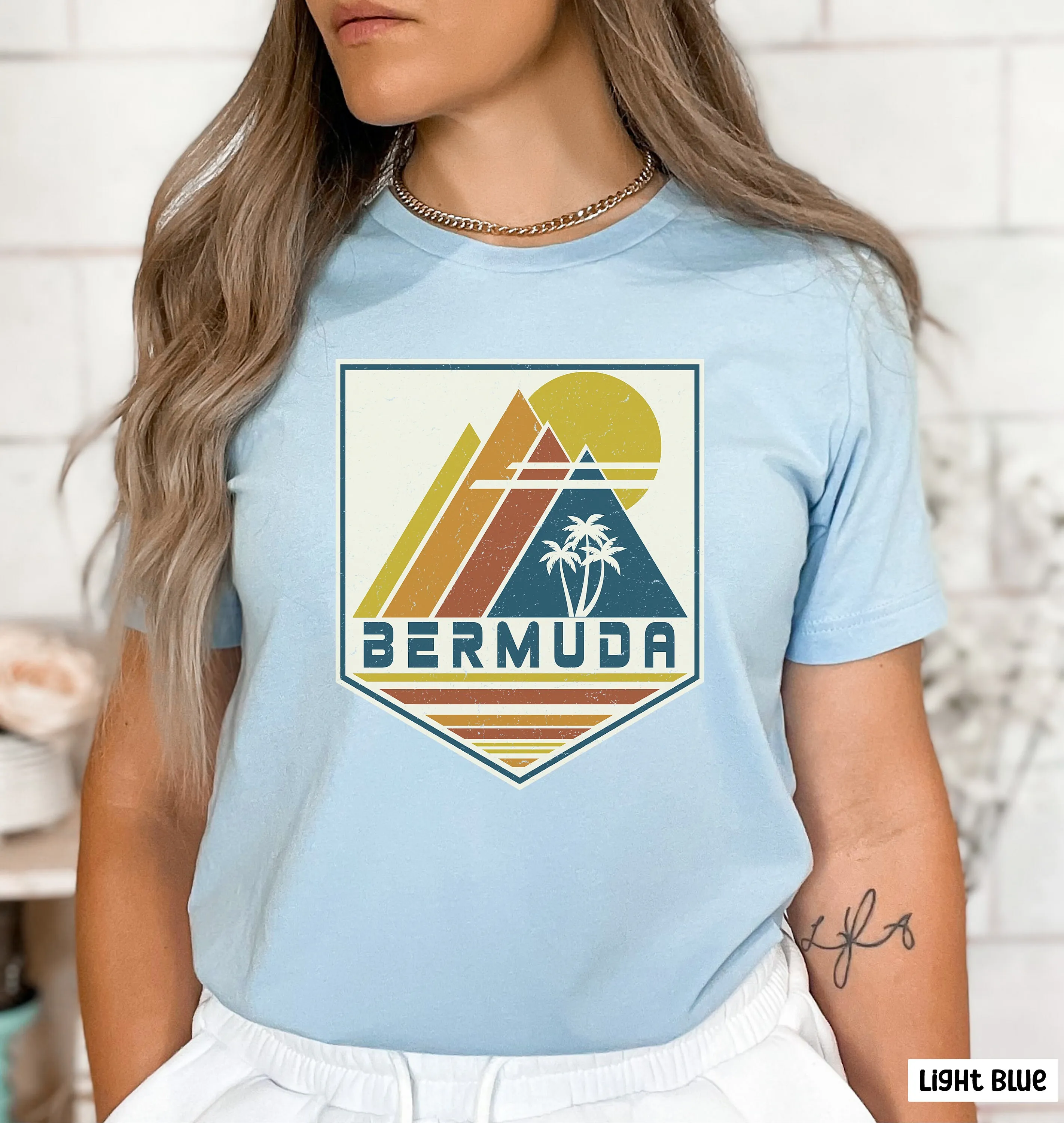 Bermuda T Shirt Honeymoon Souvenir Matching Family Cruise Travel Retro Beach