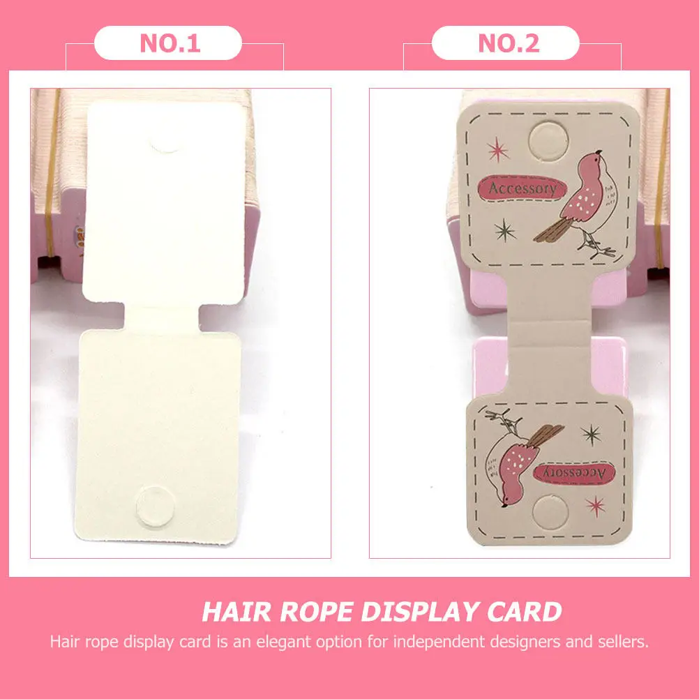 

200 Sheets Hair Rope Display Cards Jewelry Packaging Paper Card for Necklaces Earrings Bracelets Hair Ties Organizing Holder