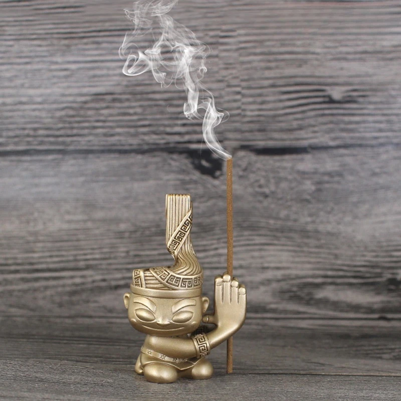 

Creative Sanxingdui Bronze Man Incense Insertion Desktop Ornament