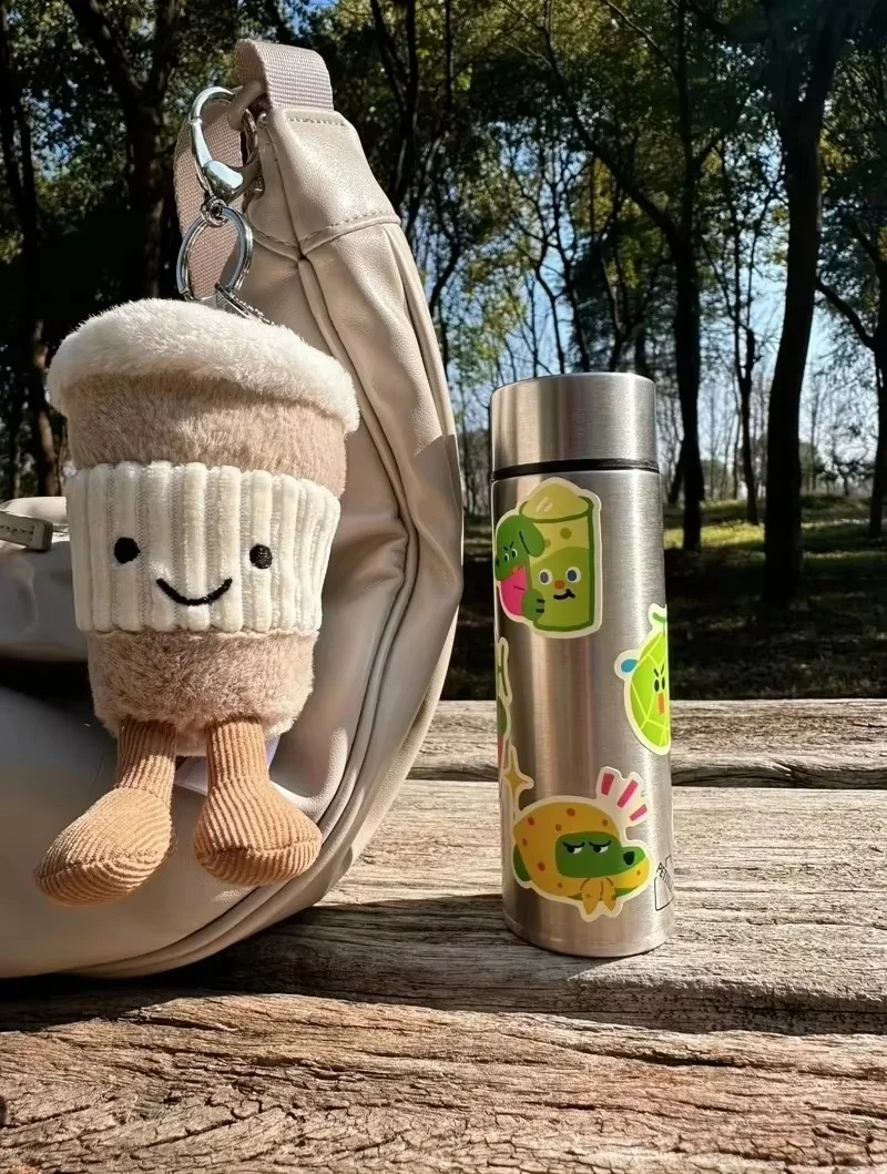 Neue Jelly Cat 15 cm lustige Kaffeetasse, supersüßer Anhänger, Dekoration, begleitende Tasse, Tasche, hängende Dekoration, Schlüsselanhänger, süßes Geschenk