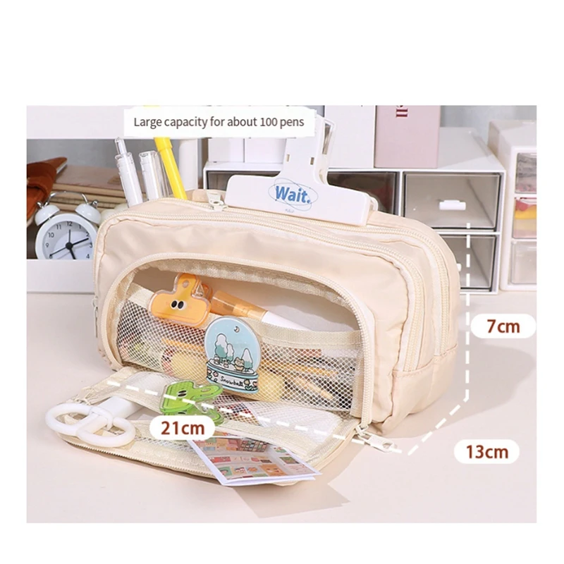 Large-Capacity Pencil Case Simple Pencil Case Pencil Case Girl Storage Bag Pencil Case Student School Supplies