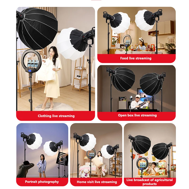 ZSYB 500W LED Photography Light 3200K-5600K Professional Photo Studio Spotlight Photography Studio Lamp for Camera Video Photo