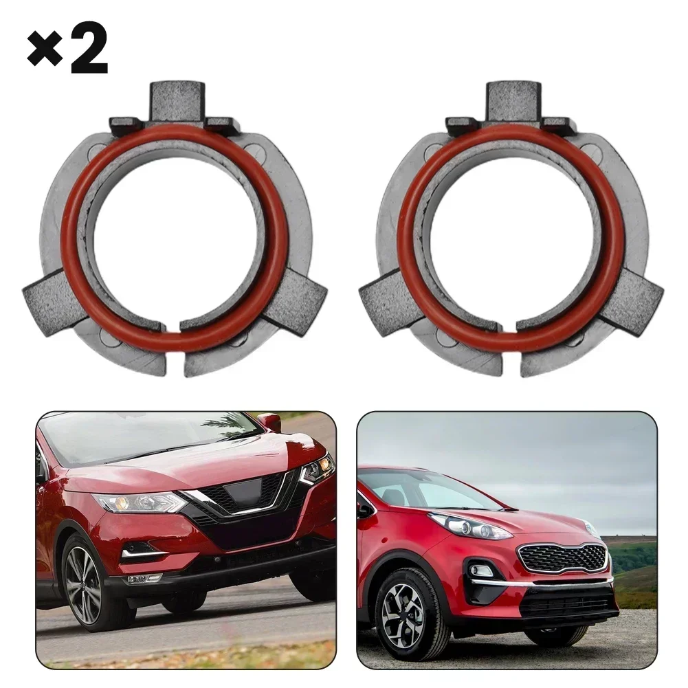 Durable Bulb Adapter Headlight Bulb Adapter Kits H7 Holder LED Parts Plastic Replacement Replaces 2pcs Retainer Socket