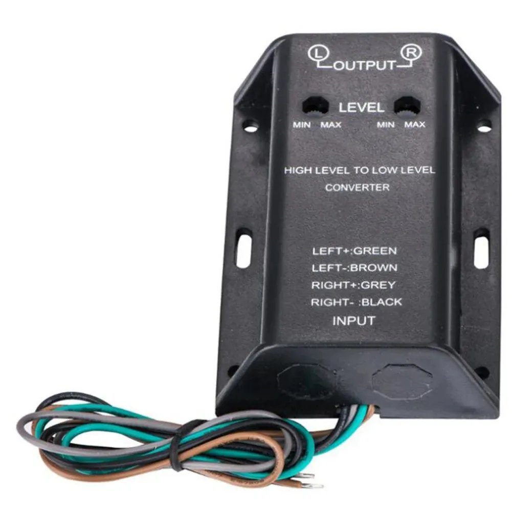 Black Shell Car Audio Adapter Car Power Subwoofer Copper Core Material Low Frequency Output True Channel Separation