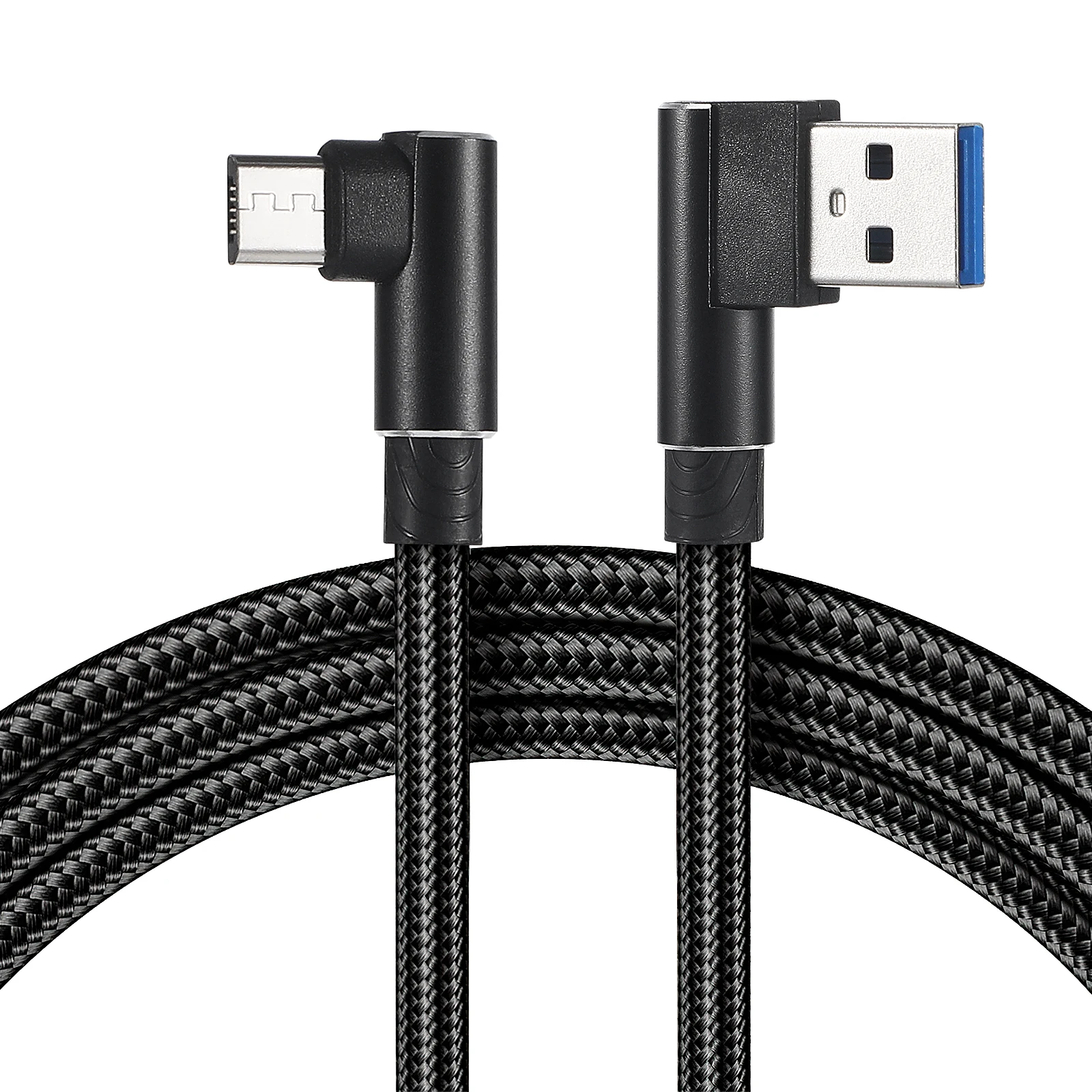 

Micro USB Cable Right Angle Braided for Durable Nylon High Sync Data Transfer Flexible Long