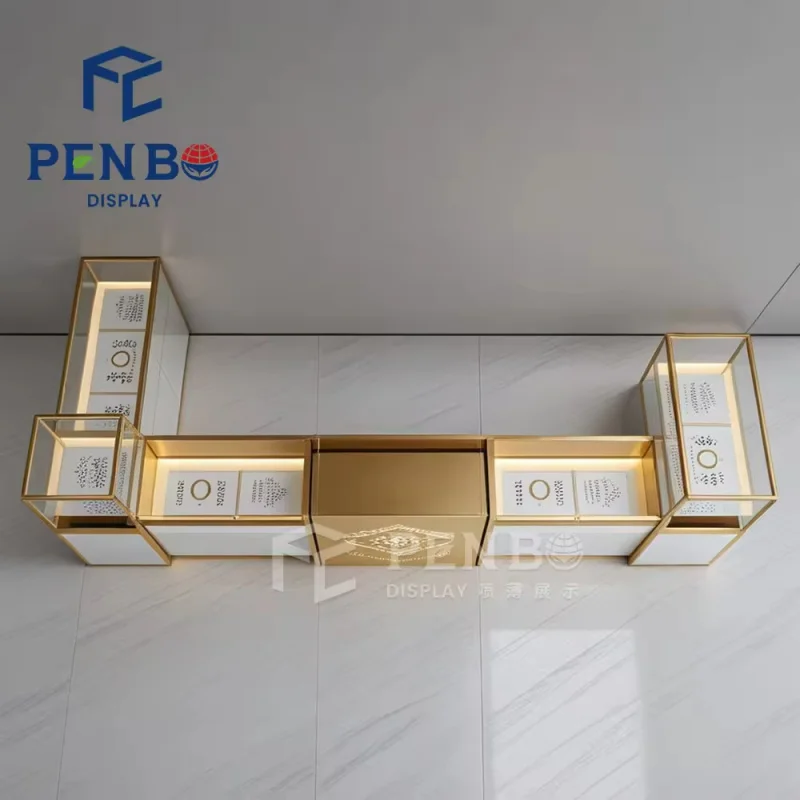 custom.Custom Jewelry Store Interior Design Jewelry Display showcase Jewelry Display Kiosk with Led Lighting
