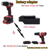 Battery Adapter/Converter for BAUER 20V Li-ion Battery TO Hyper Tough 20V Electric Wrench Tools Accessory (Only Adapter)