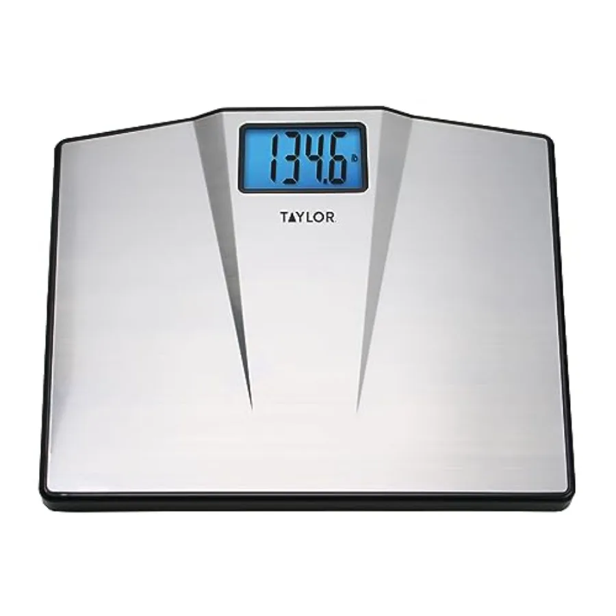 

Digital Bathroom Scale for Home Use, Stainless Steel, Silver, High-Precision Sensors and Auto-Off Function
