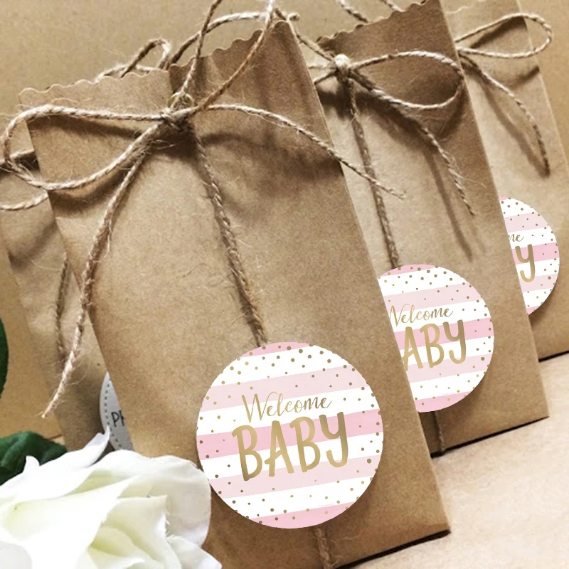 Hello Baby Welcome Baby Girl It Is A Girl Stickers Gender Reveal Baby Shower Party Decor Labels Welcome Newborn