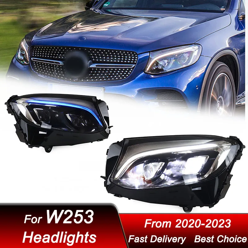 Car Headlights For Mercedes-Benz GLC W253 2016-2019 high style full LED Auto Headlamp Assembly Projector Lens Accessories Kit