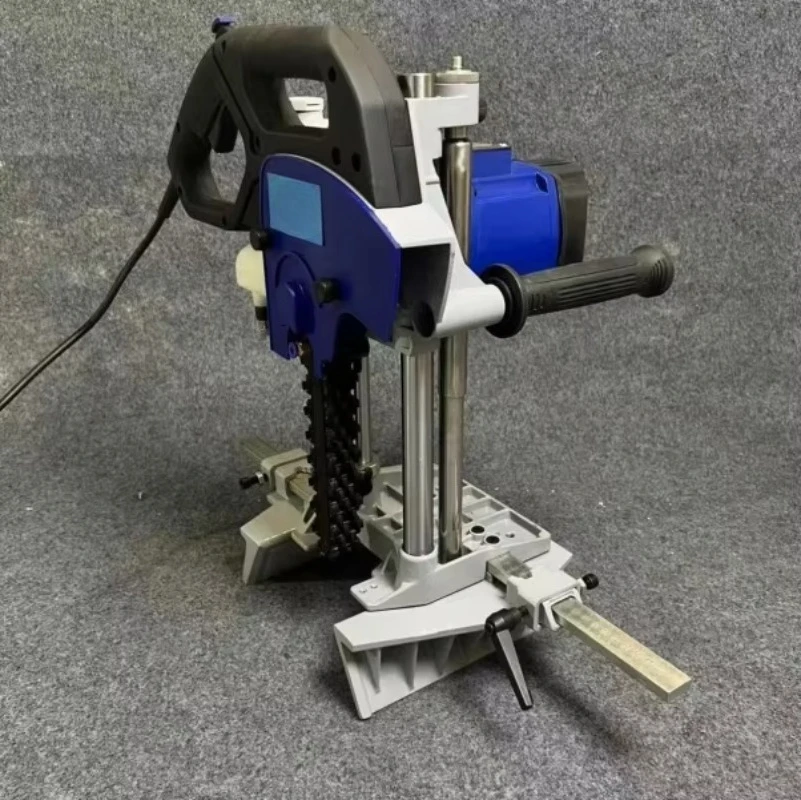 Portable Automatic Chain Mortising Machine Woodworking Tenon Mortise Square Hole Drill Wood Boring Log Cabin Barn Fence 2500W