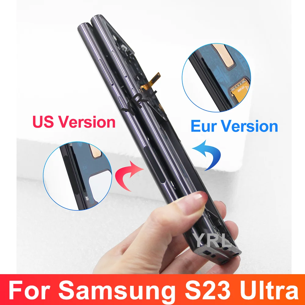 For AMOLED For Samsung S23 Ultra LCD Display Digital Touch Screen For Samsung S23 Ultra 5G Display G918 SM-S918B