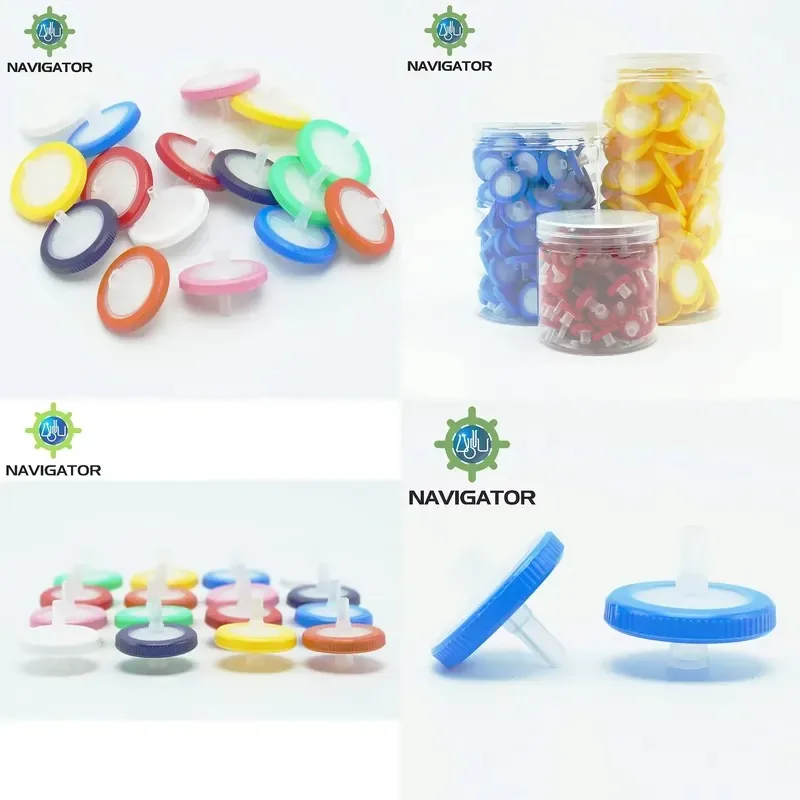 Nylon 0.22um 0.45um PES Hydrophilic Membrane Disc Filter for Lab Biopharmaceutical Environmental Testing Use