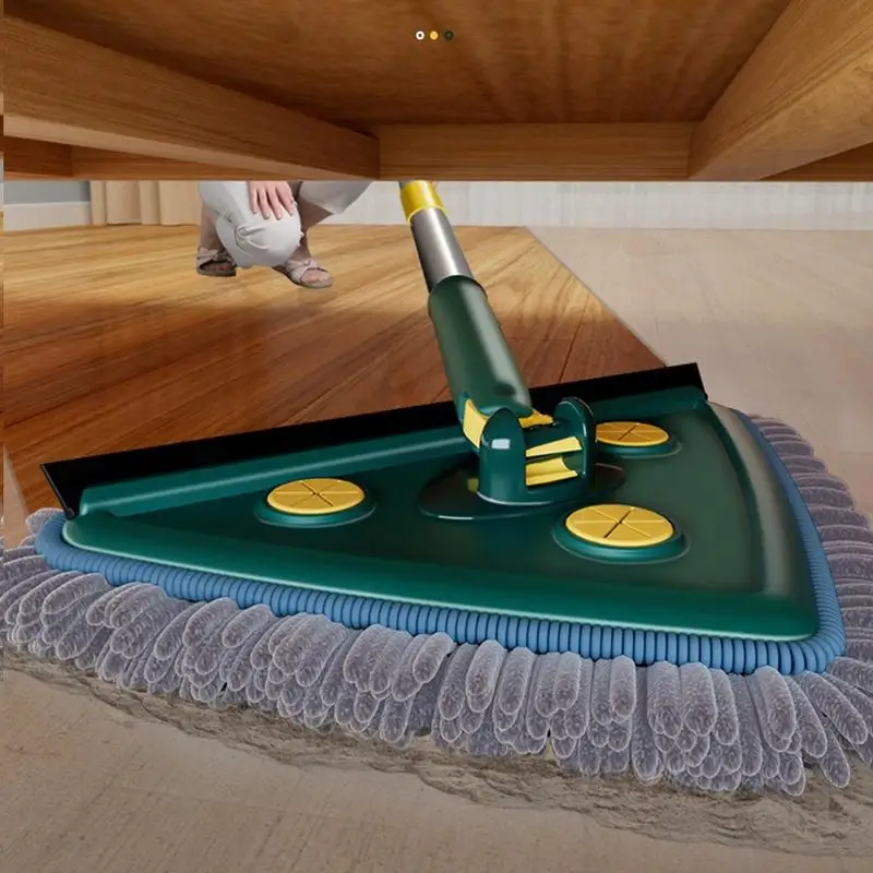 1Set Washing Glass Ceiling Car Wash Cleaning Squeegee Kitchen Wall Flat Mop Windows Telescopic Wiper Brush with Chenille