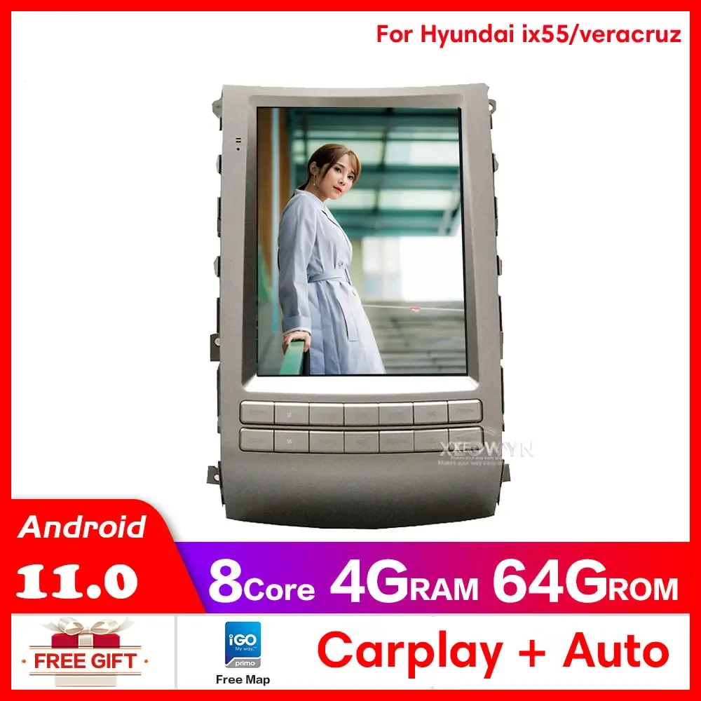 

Android 13 Car Radio For Fit HYUNDAI ix55 veracruz android all-in-one Gps intelligent system multimedia player apple carplay