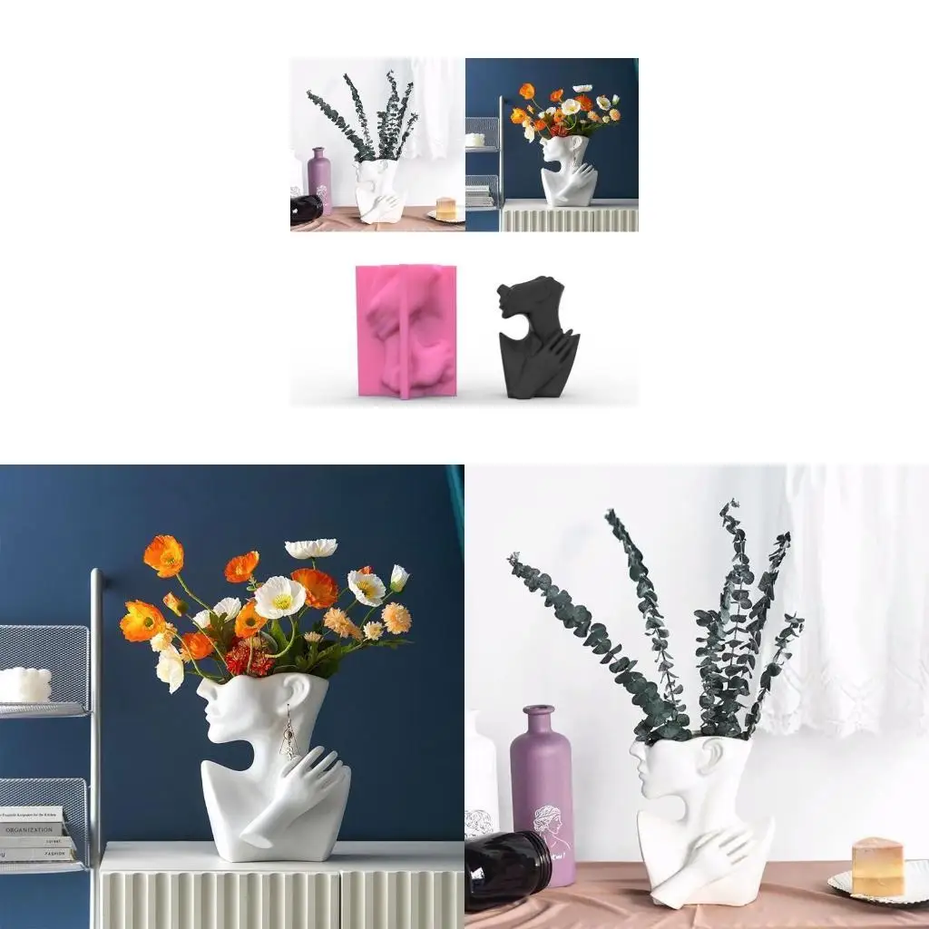 R3MC على الطراز الأوروبي على الطراز الأوروبي من جسم النصف من جسم الجسم نصف الجسم السيليكون الأسمنت أداة الراتنج النضرة لصنع وعاء