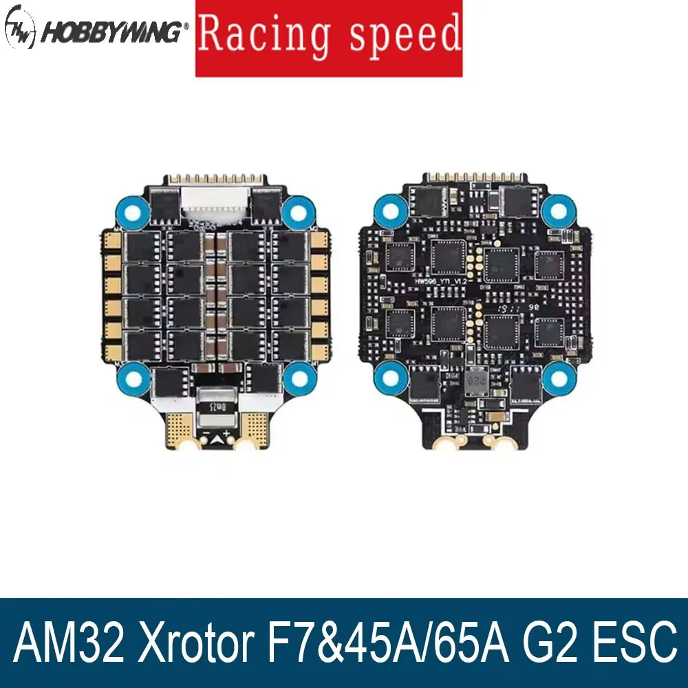 

Комбинированный кабриолетный контроллер полета Hobbywing Xrotor AM32 45A или 65A 4in1 G2 ESC 3-6S F7 для усовершенствованного гоночного дрона RC FPV
