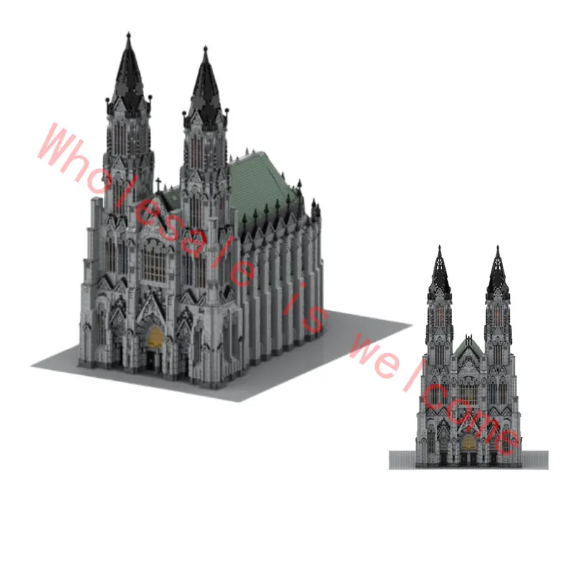 

Пятно MOC-142098, сборка мелких частиц, строительные блоки, большая модель церковного здания, игрушка, подарочные украшения
