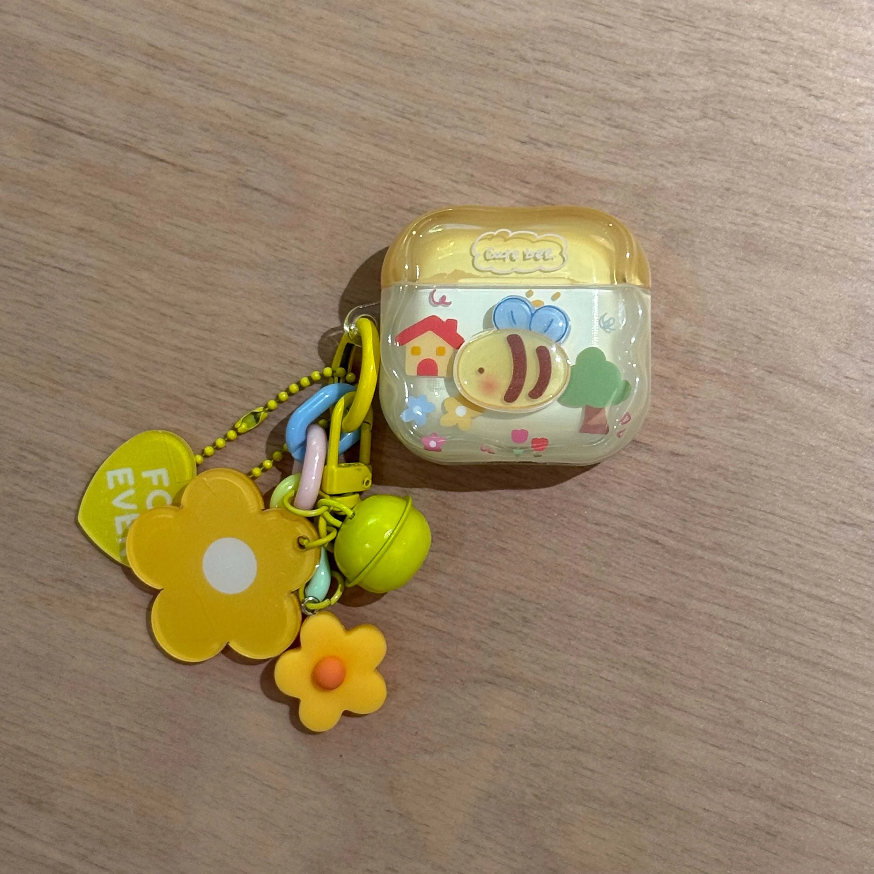 

For Apple Airpods 1 4 2 3 Pro 2nd Cute Shell Honey Sweet Cute Wavy Earphone Case Cartoon Bee Wireless Bluetooth Charging Box