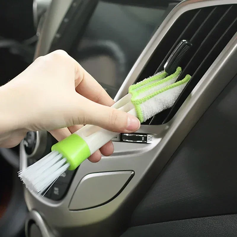 Car Air Conditioner Vent Brush Microfibre Car Grille Cleaner Auto Detailing Blinds Duster Car Cleaning Brush Interior Accessorie