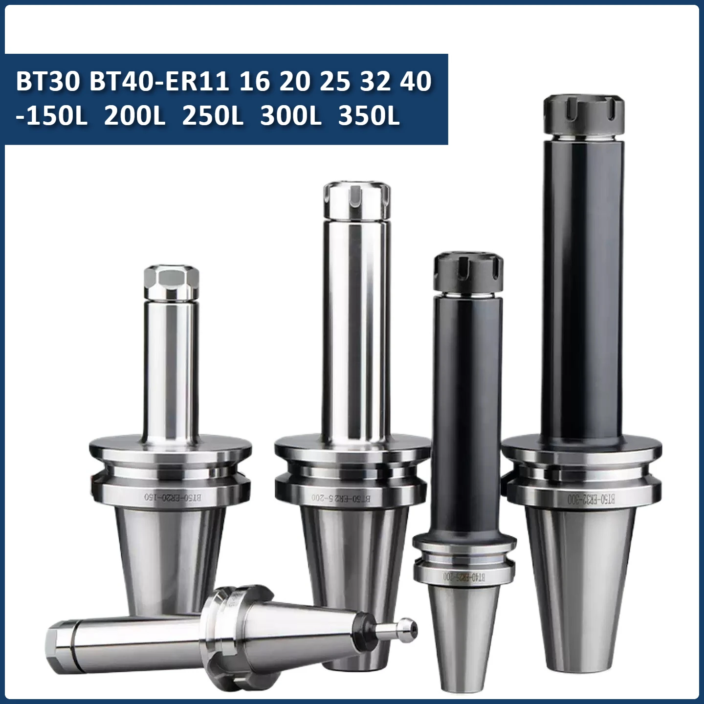

Держатель инструмента BT40, удлиненный патрон ER, фрезерный станок с ЧПУ, сверлильный патрон, высокоточный ER11 ER16 ER20 150 200 250 300 350 мм