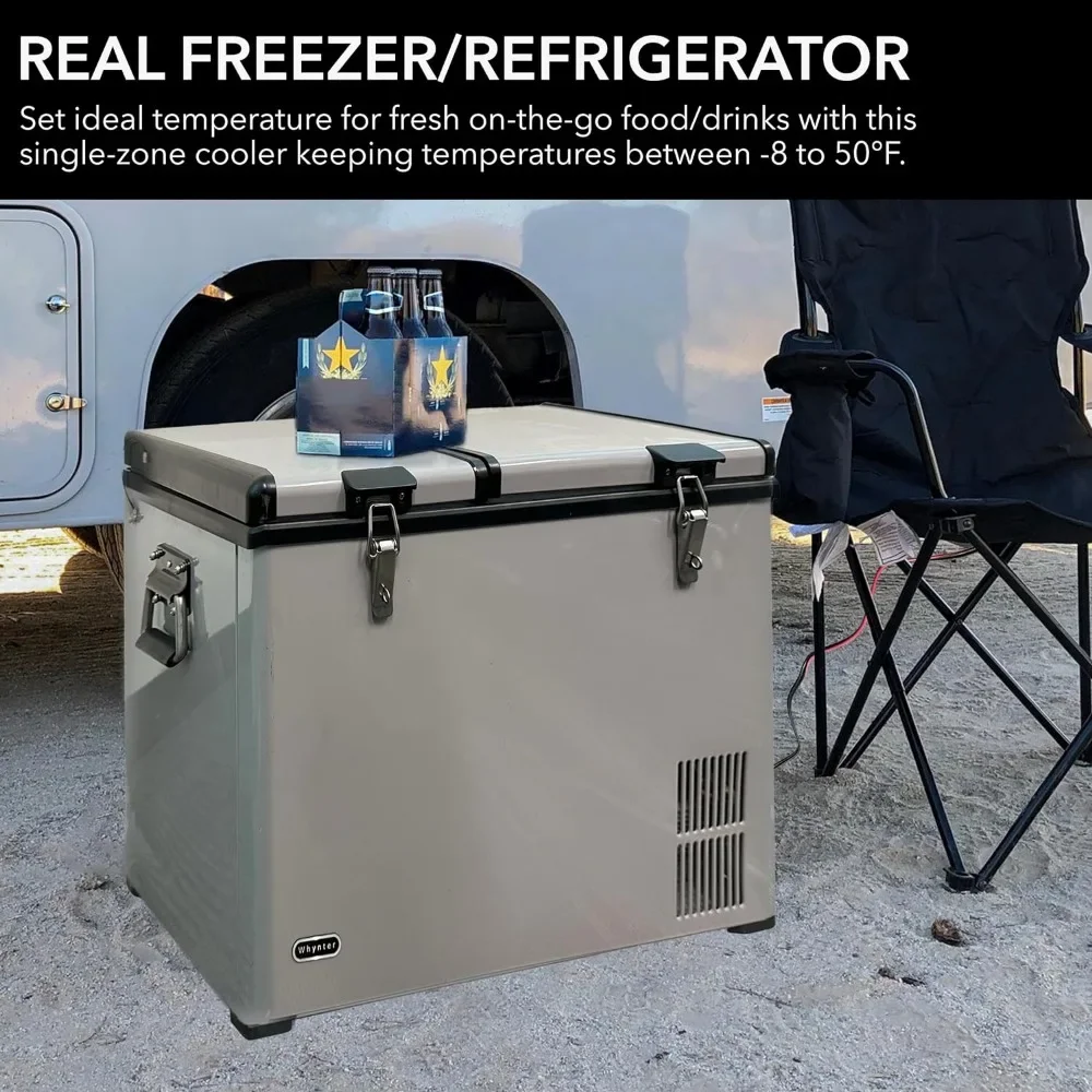 # Camping, RV-8°F To 50°F QlL # Portable Fridge Optional Wheels, FOR AC 110V/ DC 12V Real Freezer For Car, Home,