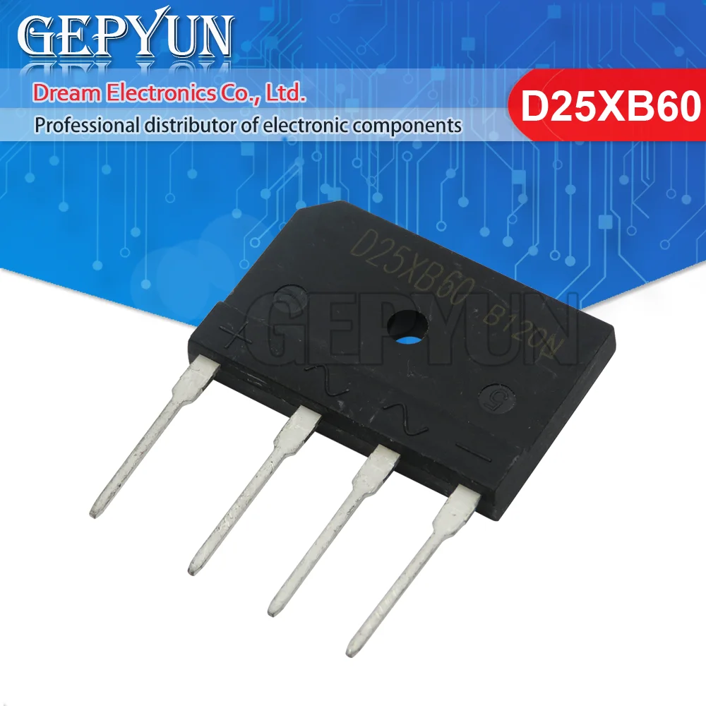 5Pcs D15XB80 D25XB60 D25XB80 GBJ2510 GBJ3510 D10XB60 Diode Bridge Rectifier New IC