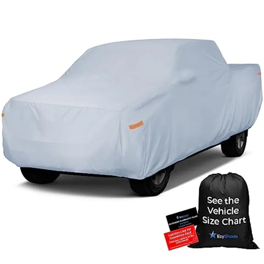 

10-Layer Truck Cover Waterproof All Weather. See Vehicle Size-Chart for Accurate Fit. Full Outdoor Pickup Truck Covers for Rang