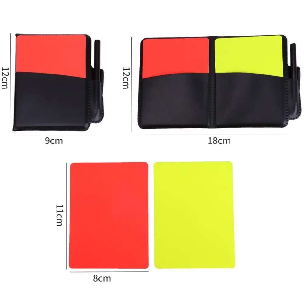 Dompet Kulit, Kartu Merah dan Kuning Sepak Bola, Kartu Merah Kuning, Pensil, Buku Catatan Wasit Sepak Bola, Kertas Catatan Fluoresen