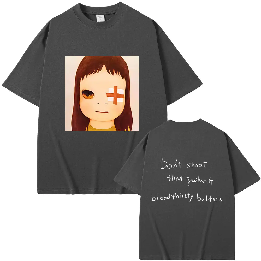 Yoshitomo Nara Graphic T-shirt Summer Men Women Clothing Gothic Rock Oversized T Shirts Male Fashion Japanese Tshirt Streetwear