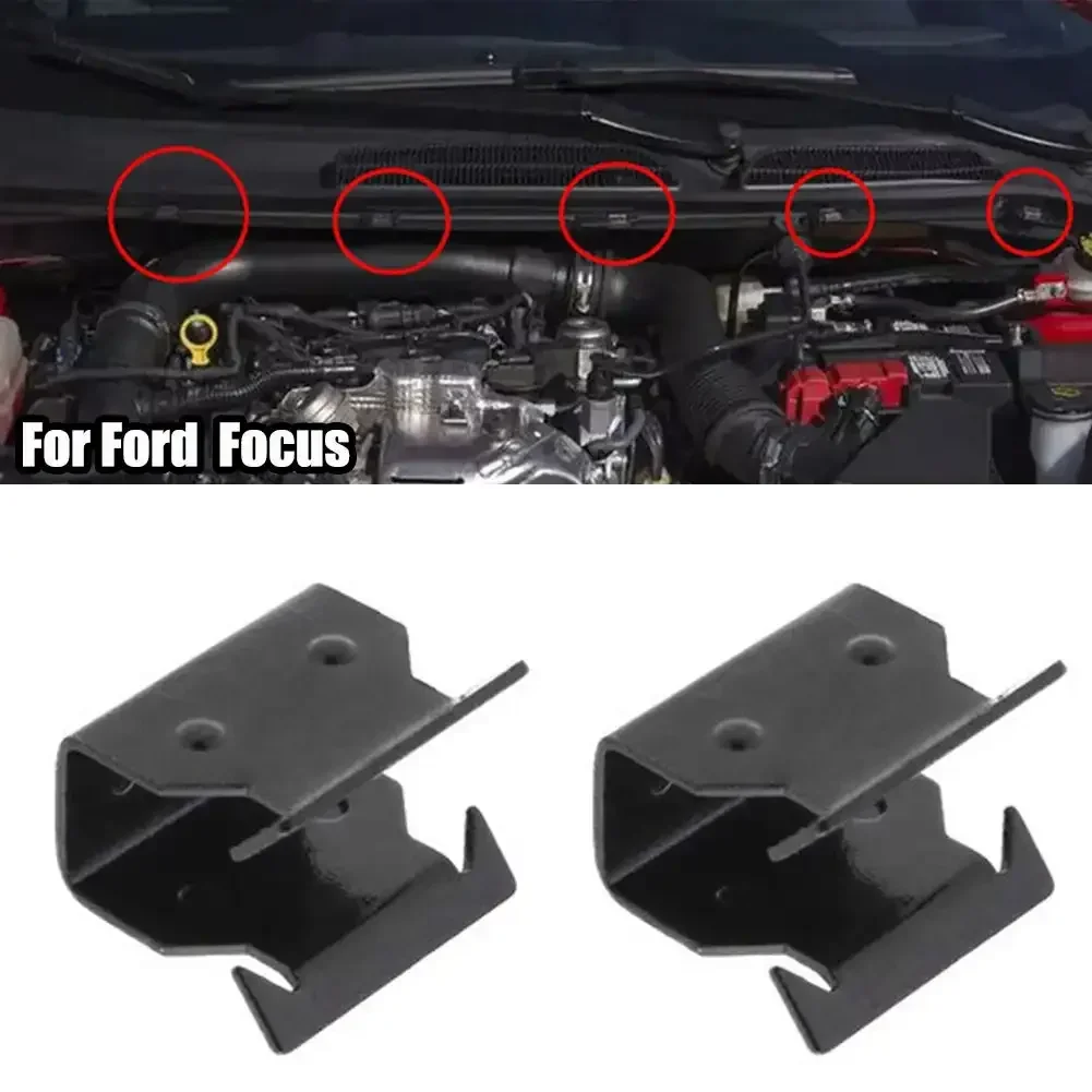 2Pcs Car Cowl Scuttle Panel Clips Front Below Windscreen Trim Clips Accessories Metal Clamp Auto Fastener For Ford Focus Mk2