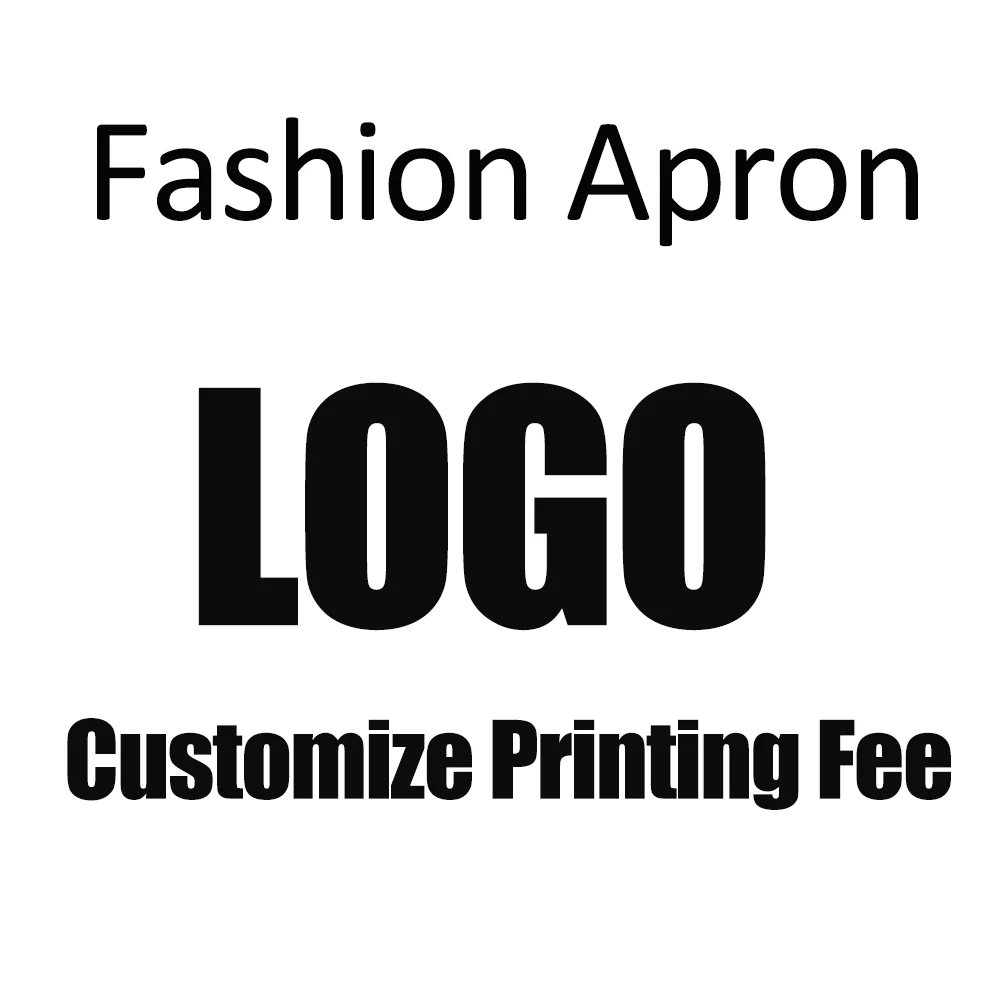 Apron Custom Logo Fee For Print Logo Kitchen Apron Chef Work BBQ Restaurant Bar Coffee Hairdresser Pet Shop Cloak Waiter Bib